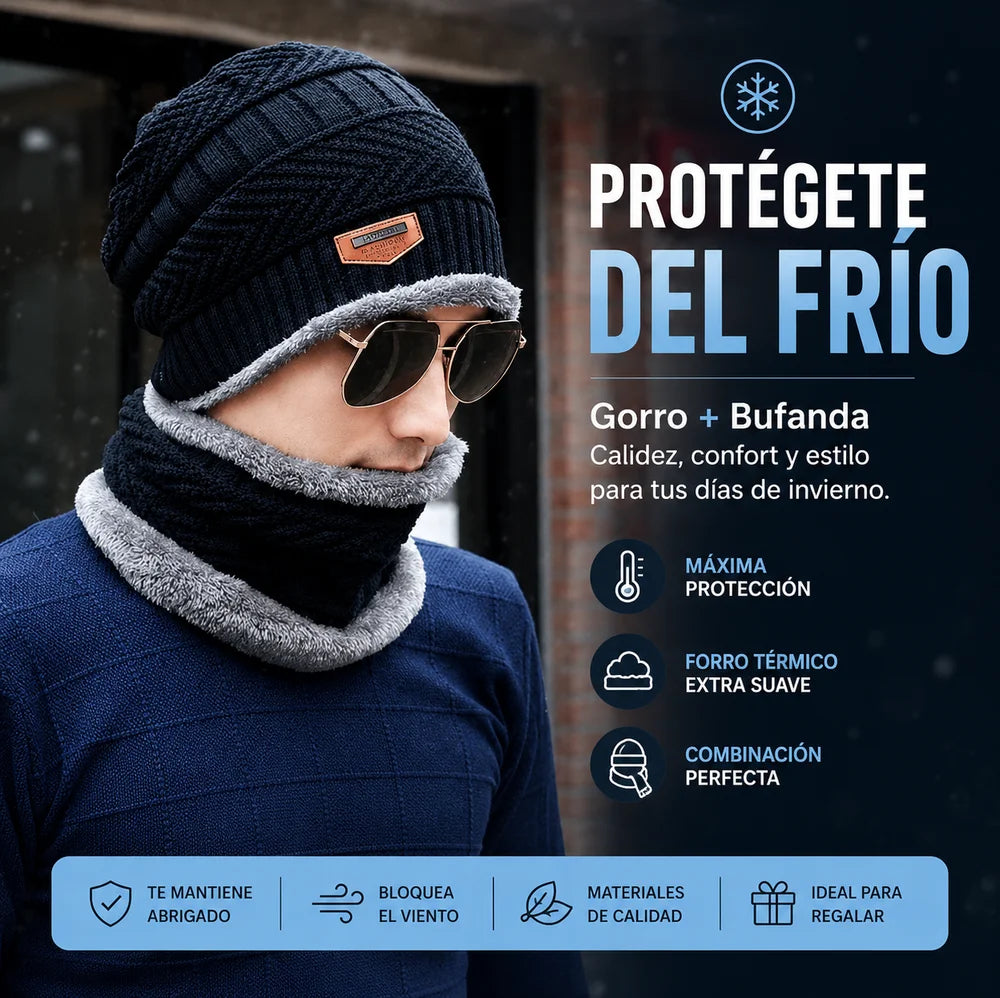 🧣 Gorro + Bufanda Térmica 2 en 1