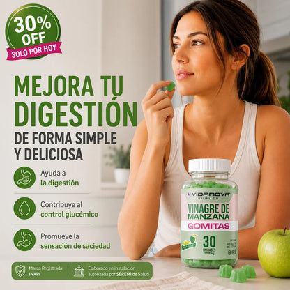 GOMITAS VINAGRE DE MANZANA 1000MG