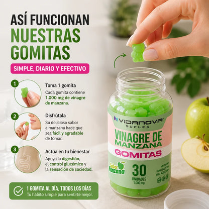 GOMITAS VINAGRE DE MANZANA 1000MG